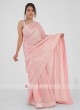 Light Pink Sequins Work Saree